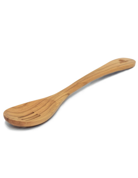 Bérard handmade olive wood openwork fish spoon 30cm
