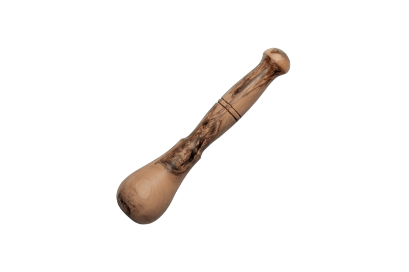 Almofariz de madeira de oliveira artesanal Bérard pilão 18cm