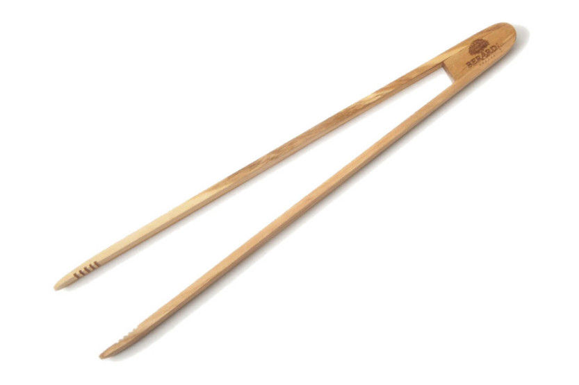 Bérard Olea Europea handmade olive wood toast tongs 24cm