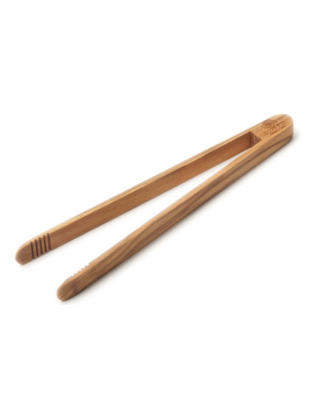 Bérard Olea Europea handmade olive wood toast tongs 24cm