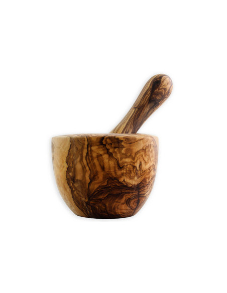 Bérard olijfhouten vijzel en stamper diameter 11cm