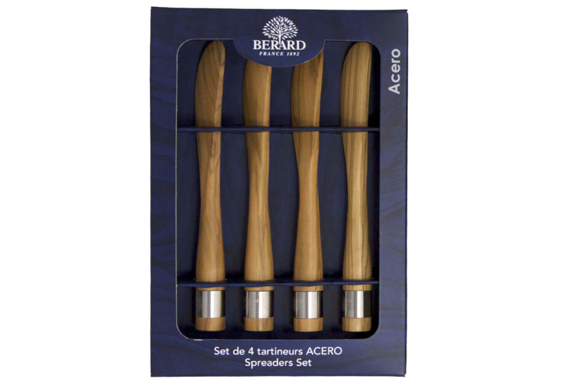 Set om 4 Bérard Acero spridare handgjorda i olivträ 17cm