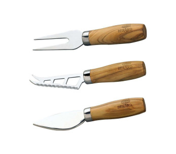 Set di 3 Utensili formaggio in legno d'ulivo fatti a mano Bérard