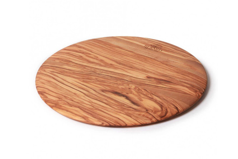 Bérard handgemaakte ronde snijplank in olijfhout diameter 23cm
