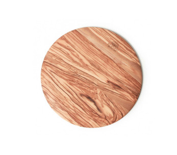 Bérard håndlaget rundt skjærebrett i oliventre, diameter 23 cm 2