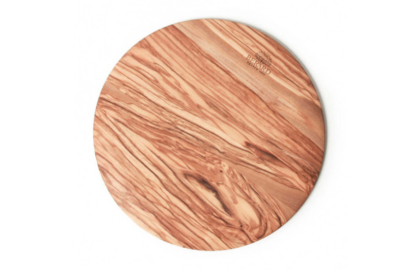 Bérard handgemaakte ronde snijplank in olijfhout diameter 23cm