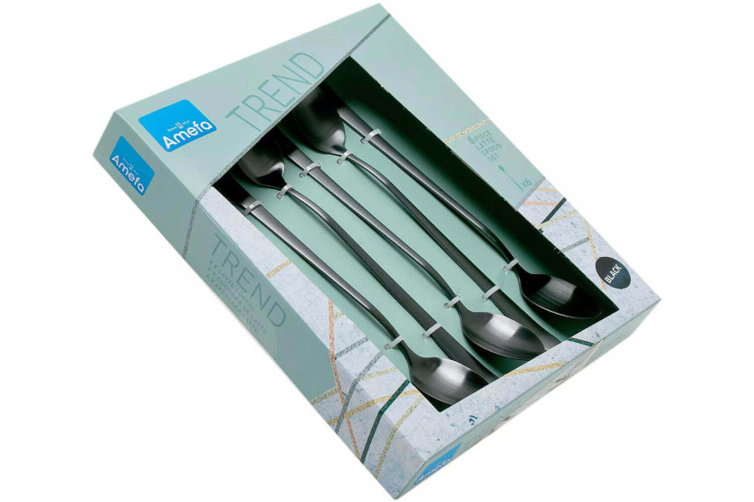Juego de 6 cucharas Amefa Austin de acero inoxidable recubierto de PVD Mazagran