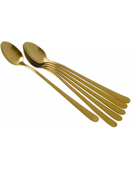 Set van 6 Amefa Austin roestvrijstalen PVD-gecoate mazagraanlepels