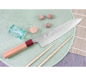 Coltello da cuoco tradizionale giapponese Yu Kurosaki Sasame in acciaio al cobalto da 21 cm 2