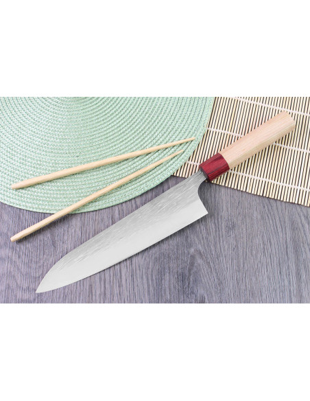 Faca de cozinha tradicional japonesa de 21 cm em aço cobalto Yu Kurosaki Sasame