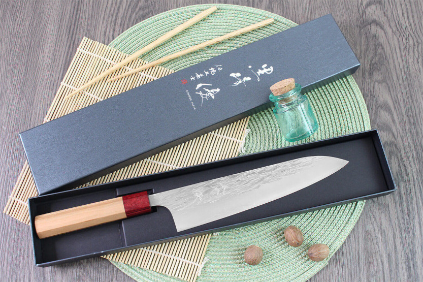 Yu Kurosaki Sasame handgjord japansk kockkniv koboltstål 21cm