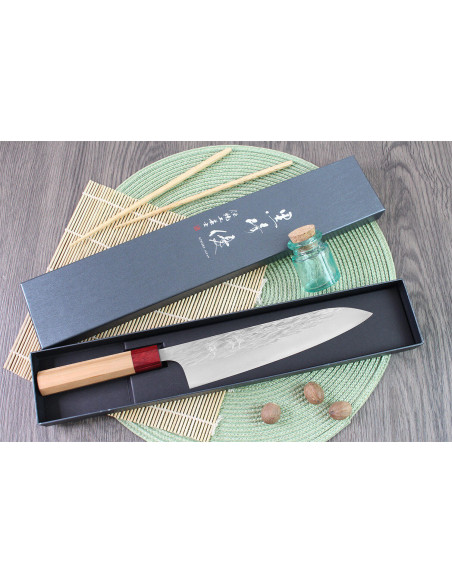 Yu Kurosaki Sasame handgjord japansk kockkniv koboltstål 21cm