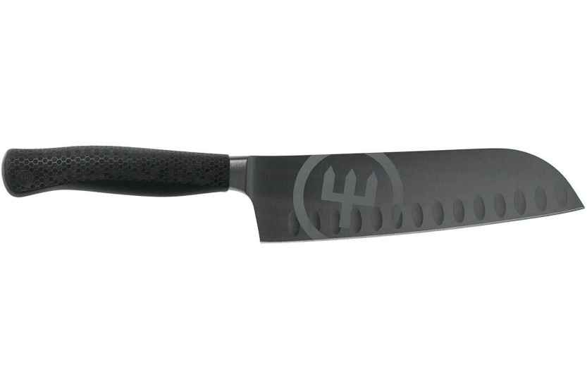 Wusthof Performer santoku mes 17cm met granton lemmet met zwarte anti-kras laag
