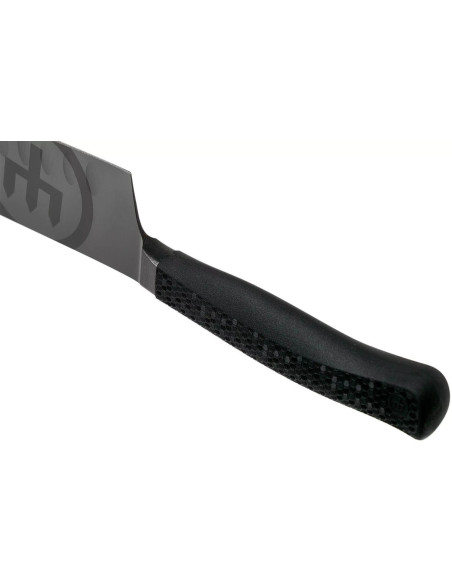 Wusthof Performer santokukniv 17cm med granton eggblad med svart anti-repbeläggning