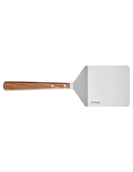 Espátula angulada para hamburguesas Triángulo 41,5cm mango de madera de cerezo
