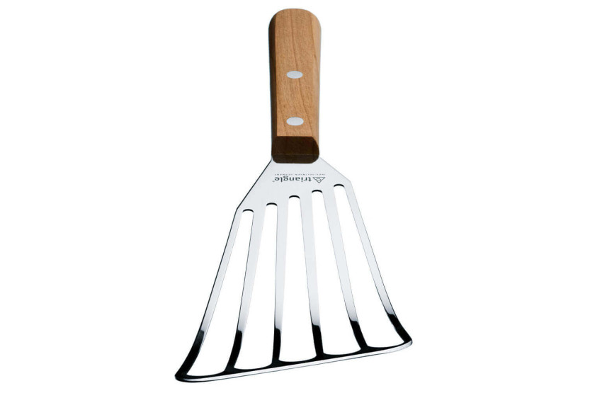 Espátula triangular con mango de madera de cerezo 29cm