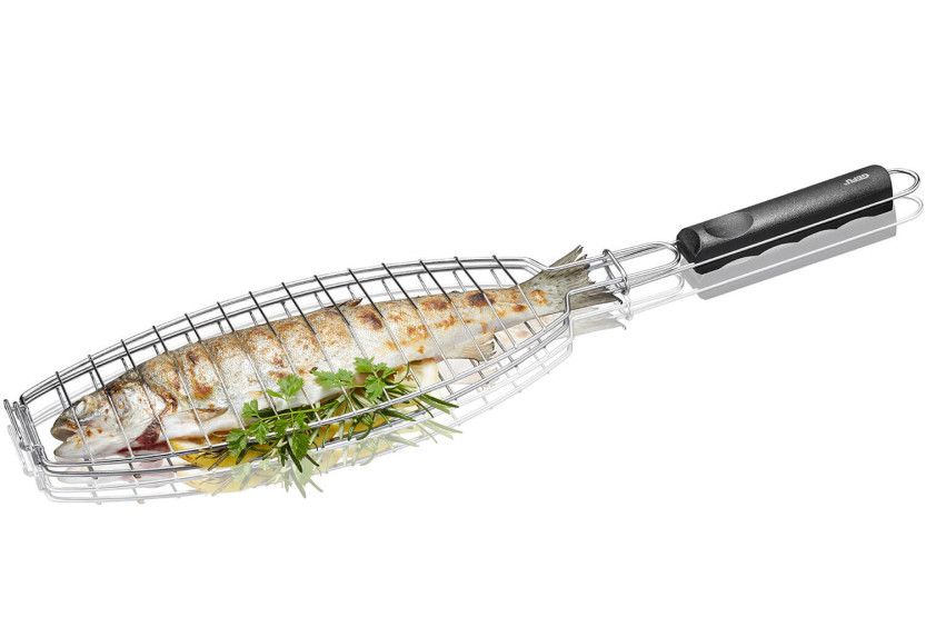 Grelhador de peixe em aço inoxidável Gefu para churrasco