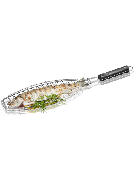 Grelhador de peixe em aço inoxidável Gefu para churrasco