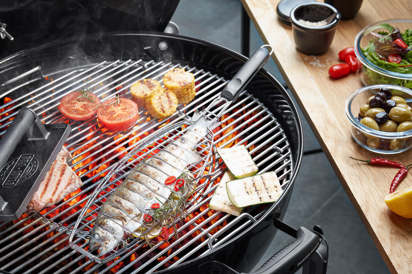 Grelhador de peixe em aço inoxidável Gefu para churrasco