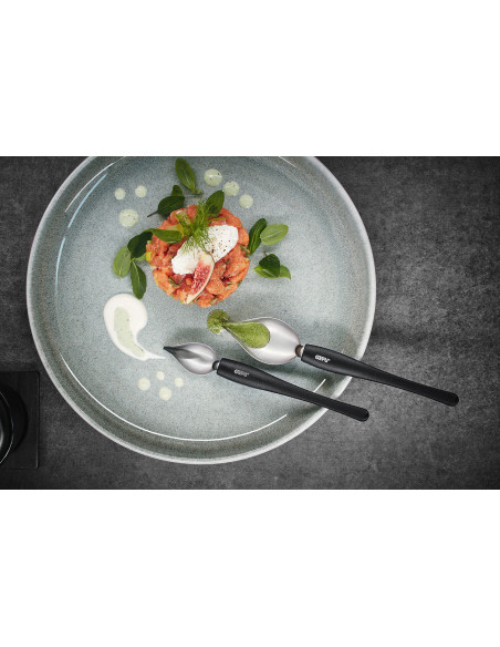 Set van 2 Gefu Kulinari roestvrijstalen decoratielepels