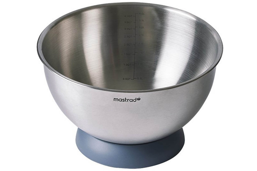 Mastrad 24cm stainless steel cul de poule with removable non-slip base