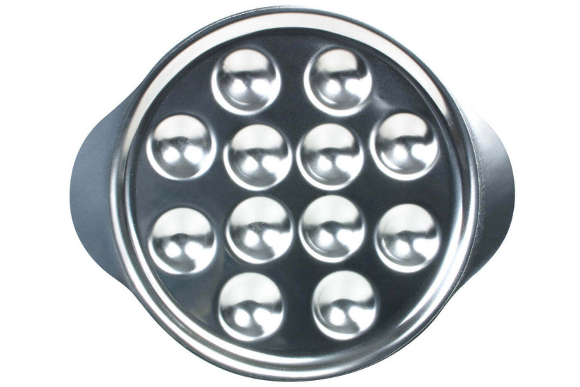 Piatto per lumache in acciaio inox - 2 misure