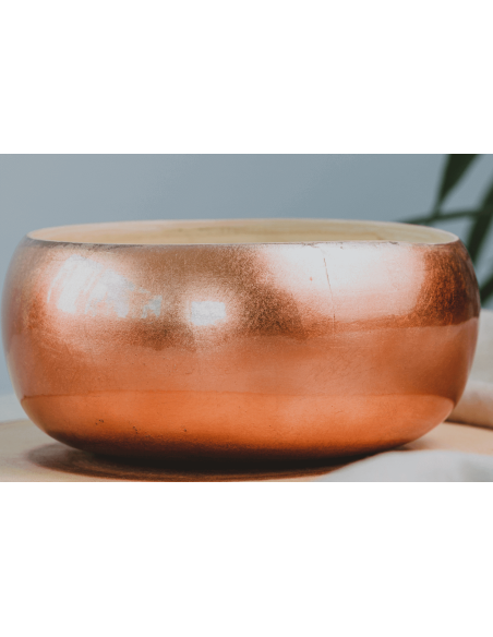Artesa ensaladera de bambú color cobre Ø17cm