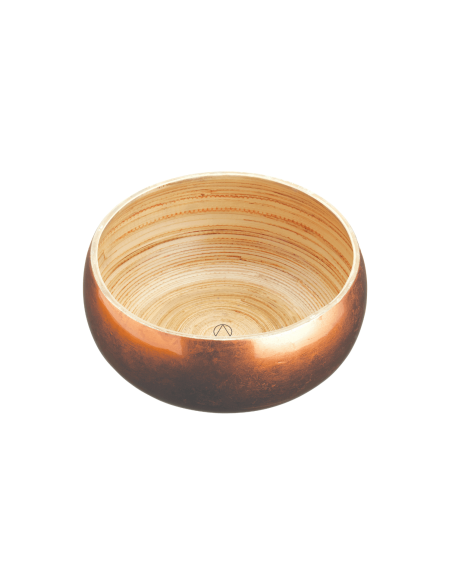 Artesa ensaladera de bambú color cobre Ø17cm