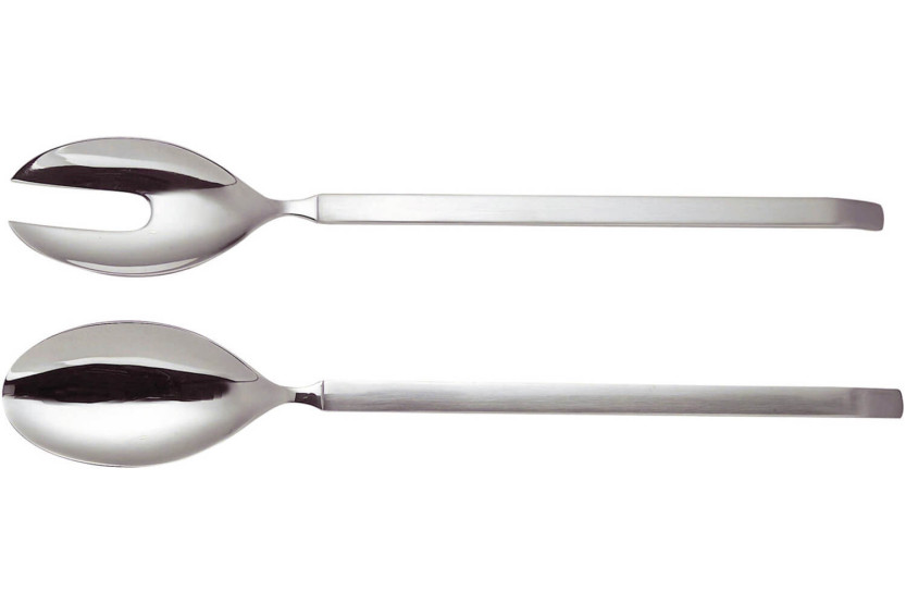 Alessi Dry, insalatiera in acciaio inossidabile 18/10 con manici satinati da 30 cm design di Achille Castiglioni