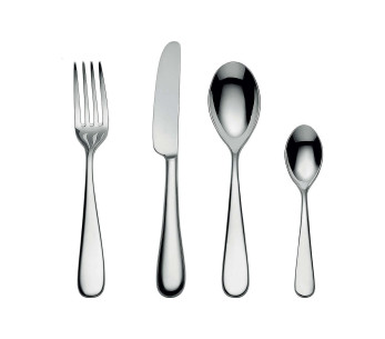 Ménagère 24 couverts Alessi Nuovo Milano inox 18/10 monobloco design par Ettore Sottsass