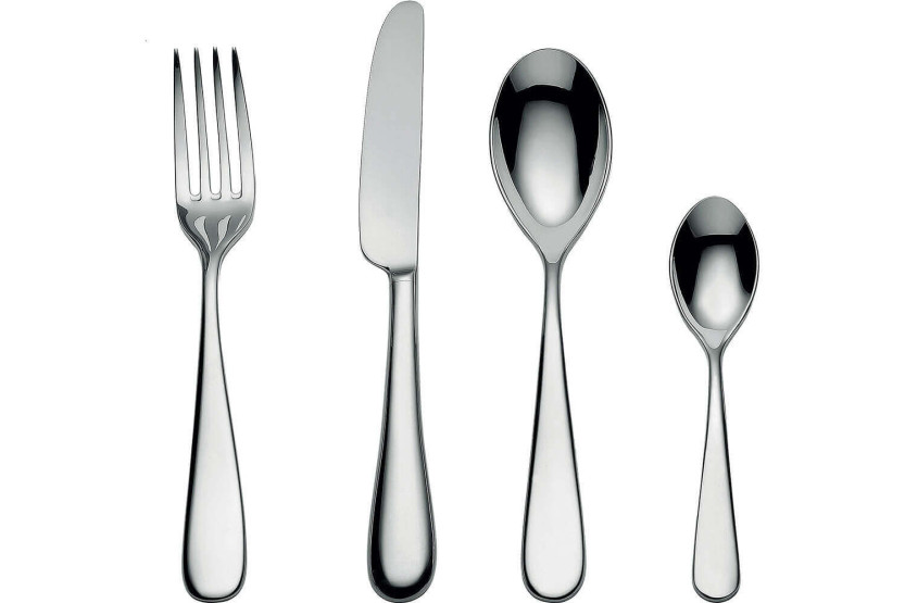 Ménagère 24 couverts Alessi Nuovo Milano inox 18/10 monobloc design par Ettore Sottsass