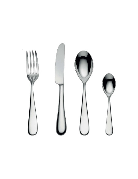Ménagère 24 couverts Alessi Nuovo Milano inox 18/10 monobloc design par Ettore Sottsass