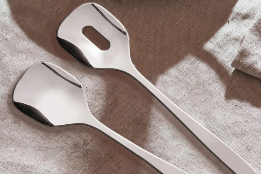Alessi Knifeforkspoon salatbestik 25 cm 18/10 rustfrit stål design af Jasper Morrison