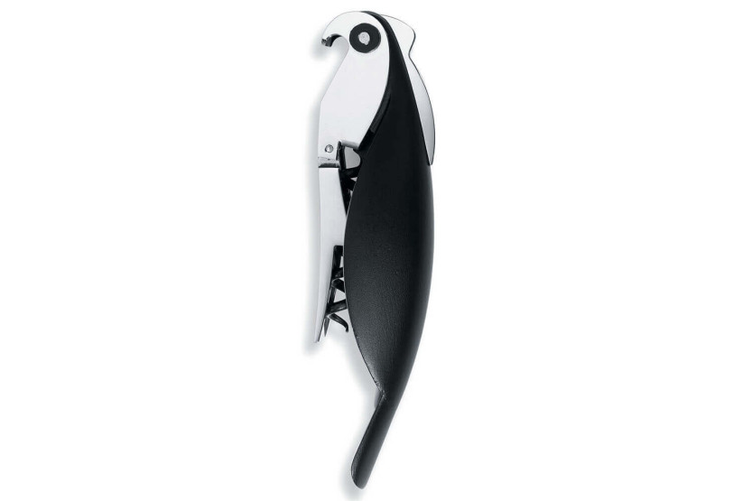 Saca-rolhas Alessi Parrot wine waiter design de Alessandro Mendini