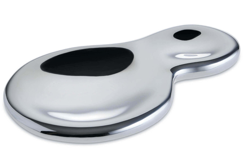 Alessi T-1000 skedstöd i 18/10 rostfritt stål designad av Valerio Sommella