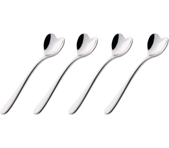 Juego de 4 cucharas de café Alessi corazón 10cm acero inoxidable 18/10 diseño de Miriam Mirri