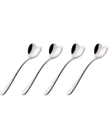 Set di 4 cucchiaini da caffè a cuore Alessi da 10 cm in acciaio inossidabile 18/10 design by Miriam Mirri