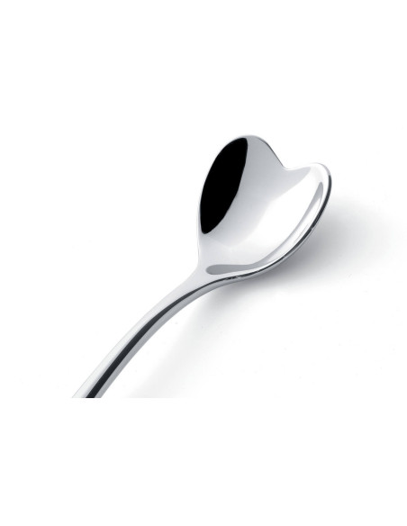 Juego de 4 cucharas de café Alessi corazón 10cm acero inoxidable 18/10 diseño de Miriam Mirri