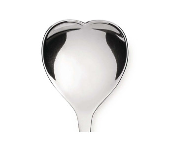 Conjunto de 4 colheres de chá Alessi Big Love 14,5cm aço inoxidável 18/10 design de Miriam Mirri 2