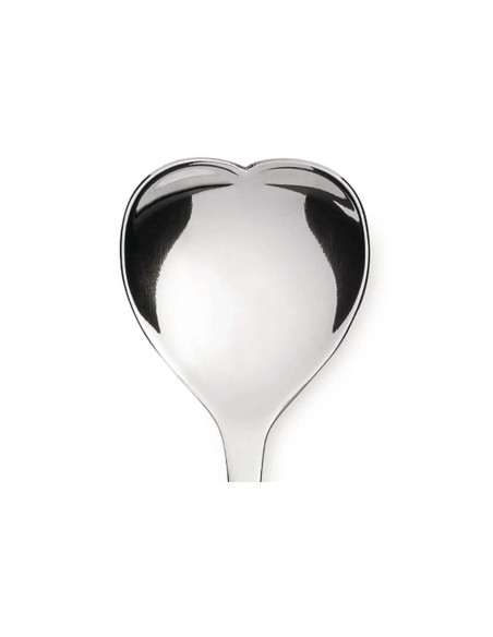 Set van 4 Alessi Big Love theelepels 14,5cm 18/10 roestvrij staal ontwerp door Miriam Mirri