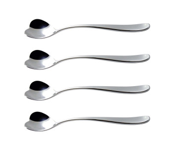 Set med 4 Alessi Big Love hjärtglassskedar 17cm 18/10 rostfritt stål design av Miriam Mirri