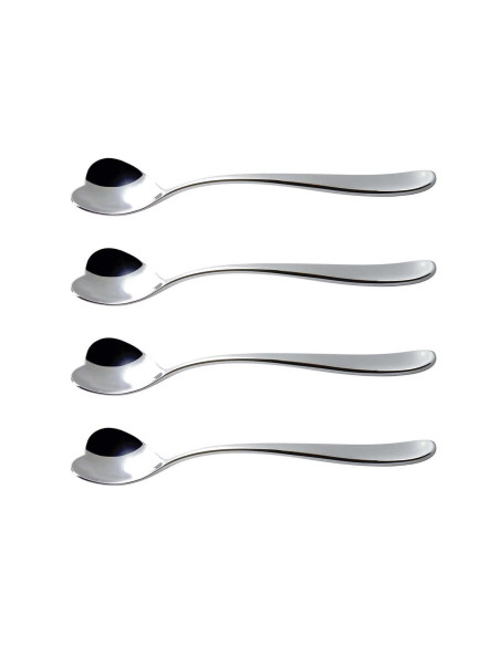 Conjunto de 4 colheres de gelado Alessi Big Love 17cm em forma de coração em aço inoxidável 18/10 desenhado por Miriam Mirri