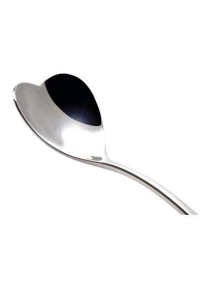 Set van 4 Alessi Big Love hart ijslepels 17cm 18/10 roestvrij staal ontwerp door Miriam Mirri