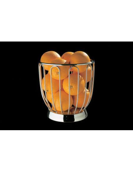 Cesta de fruta Alessi Memories 22cm de acero inoxidable 18/10 diseñada por Alberto Alessi