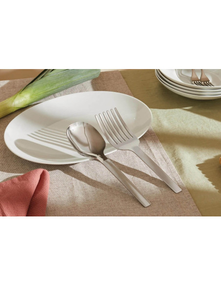 Fourchette spaghetti Alessi Tibidabo tout acier inox design par Kristiina Lassus