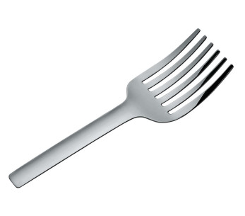 Fourchette spaghetti Alessi Tibidabo tout acier inox suunnittelu par Kristiina Lassus