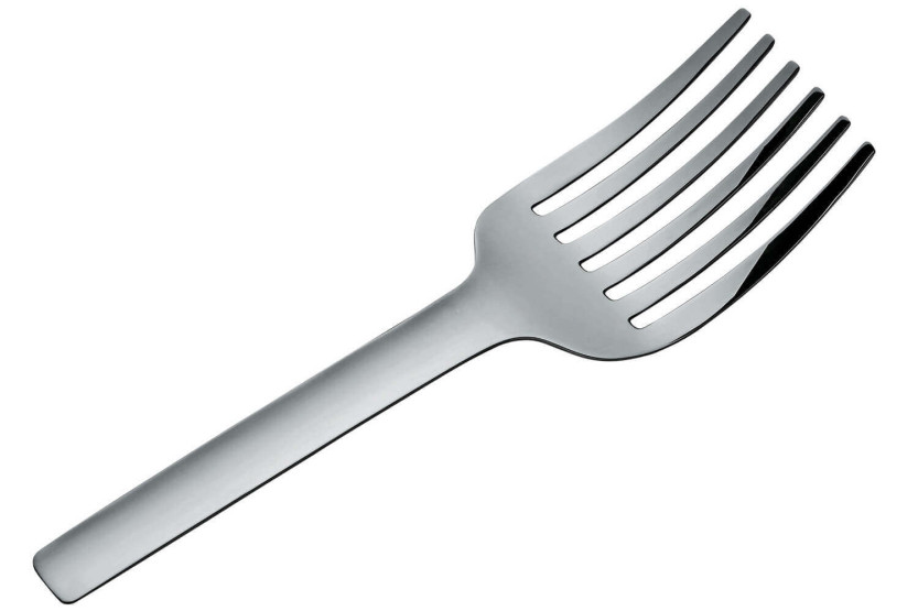 Fourchette spaghetti Alessi Tibidabo tout acier inox ontwerp par Kristiina Lassus