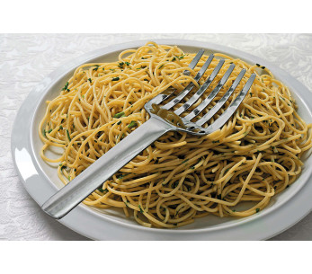 Fourchette spaghetti Alessi Tibidabo tout acier inox suunnittelu par Kristiina Lassus 2