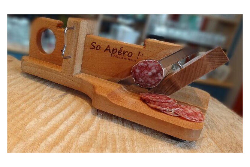 SO APERO ! houten worst guillotine 100% Frans