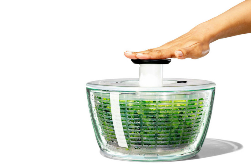 Centrifugadora de ensalada de cristal OXO - 26cm
